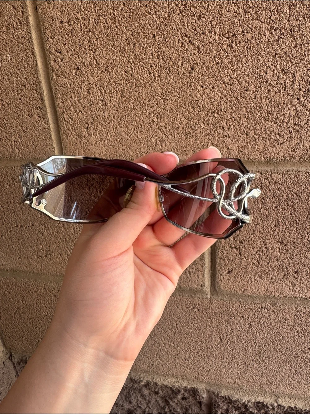 Vintage Roberto Cavalli RC222S CAOS Sunglasses Rare Snake Design